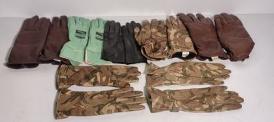 50x British Forces paired gloves - mixed styles & mixed sizes