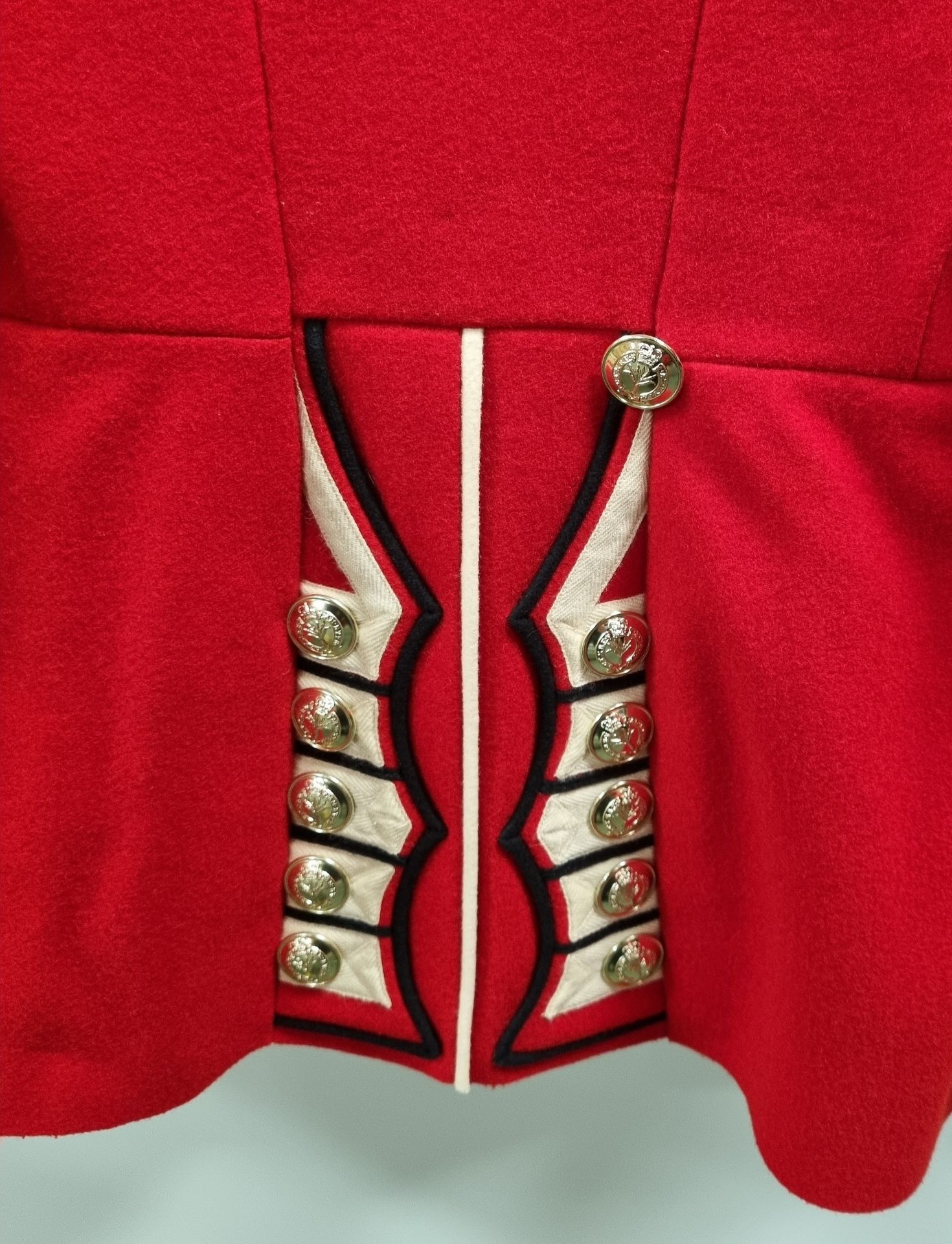 British Forces Tunic - Red - see pictures for size - with defects, in need of repair - Image 8 of 8
