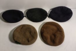 60x British Forces berets - mixed types - mixed sizes