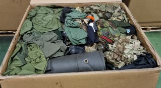 Various types of ex-military hardware and accessories - 111 kg – may require repair / be incomplete