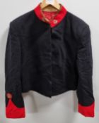 British Forces - short dress jacket - Black - Red trim / collar - see pictures for size