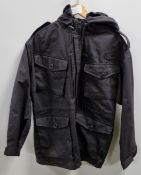 7x British Forces field jackets - Black - 1x 160/96, 2x 180/96, 1x 170/96, 2x 180/104, 1x 190/112