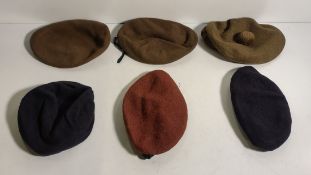 116x British Forces berets - mixed types - mixed sizes