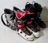 GARMONT G-LITE ski touring boots, Tecnica ski boots, Scott safety thermal ski boots - Size 6