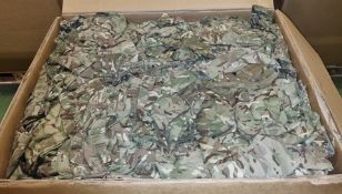 Various types of ex-military camo clothing - may include accessories - 200 kg – may require repair
