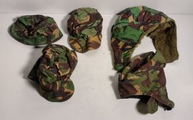 70x British Army DPM mixed hats - cold weather, tropical and combat - mixed sizes