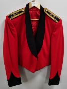 British Forces - Red short dress jacket - Black collar/cuff
