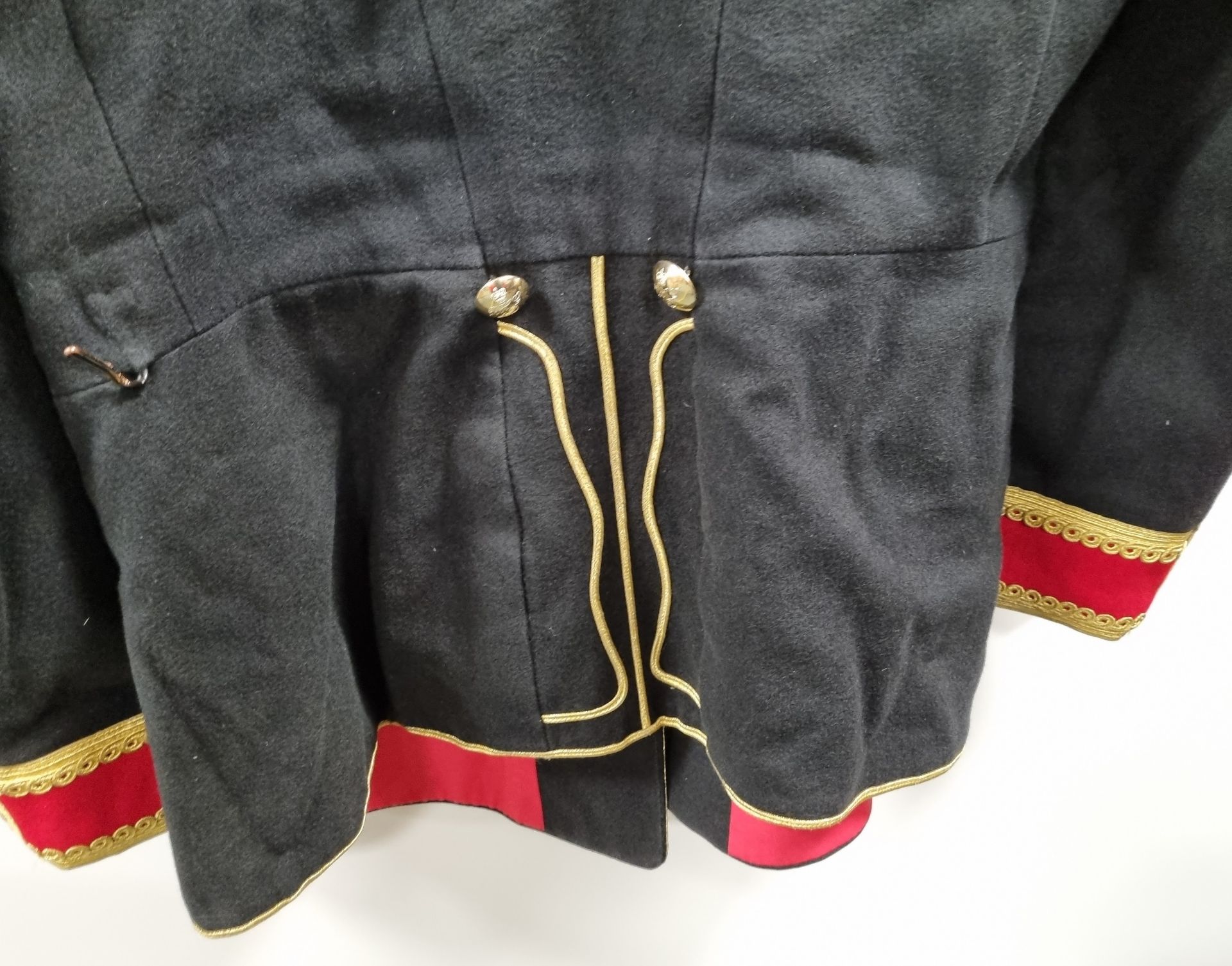 British Forces black and red tunic - In need of repair - see pictures for size - Image 6 of 6