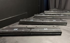 4x GLP JDC Line 1000 LED strobe / batten supplied with assorted clamps, power cables and safety bond