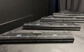 4x GLP JDC Line 1000 LED strobe / batten supplied with assorted clamps, power cables and safety bond