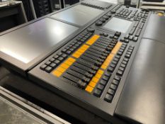 1x GrandMA2 light console with power cable, desk lamp and desk cover in flight case