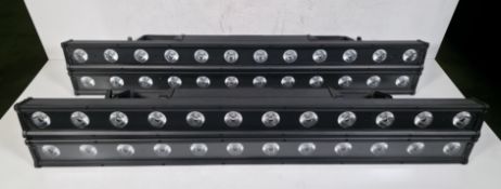 4x Chauvet DJ COLORband Q4 IP weatherproof LED batten uplighters - 100-240VAC