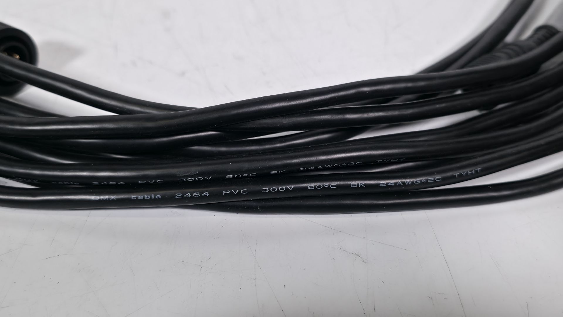 60x waterproof Hydralock DMX data cables in black stack storage crate - mixed cable lengths - Image 2 of 11