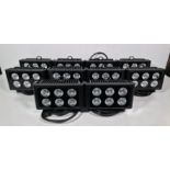 10x Prolight LEDj Spectra Flood Q6 6 x 5W quad-colour LED (RGBW) exterior fixtures lights in case