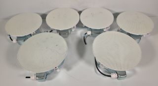 6x Martin Audio Adorn ceiling speakers in black stack storage crate - full details in desc