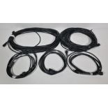 28x waterproof Hydralock DMX data cables in black stack storage crate - mixed cable lengths