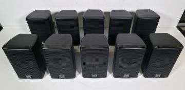 10x Martin Audio Adorn A40 2-way 160W speakers with brackets in black stack storage crate - black