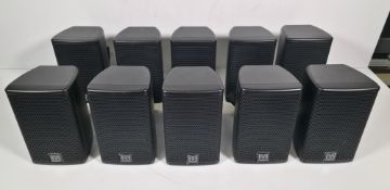 10x Martin Audio Adorn A40 2-way 160W speakers with brackets in black stack storage crate - black