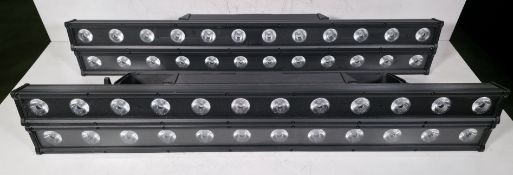 4x Chauvet DJ COLORband Q4 IP weatherproof LED batten uplighters - 100-240VAC