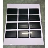12x Iiyama ProLite T1624MSC-B1 15.6 inch touchscreen monitors with 8 power supplies in black crate