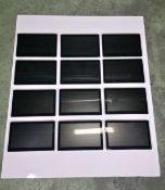 12x Iiyama ProLite T1624MSC-B1 15.6 inch touchscreen monitors with 8 power supplies in black crate