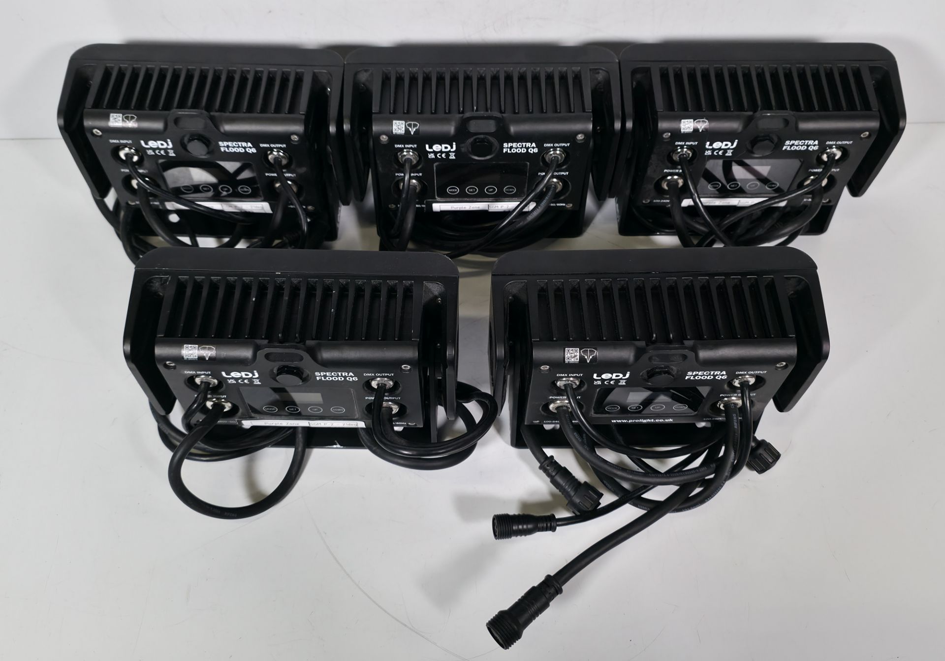 5x Prolight LEDj Spectra Flood Q6 6 x 5W quad-colour LED (RGBW) exterior fixtures lights in case - Image 4 of 16