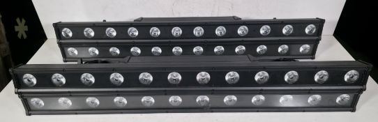 4x Chauvet DJ COLORband Q4 IP weatherproof LED batten uplighters - 100-240VAC