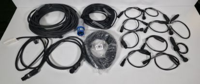 Waterproof Hydralock power and DMX data cables in black stack storage crates