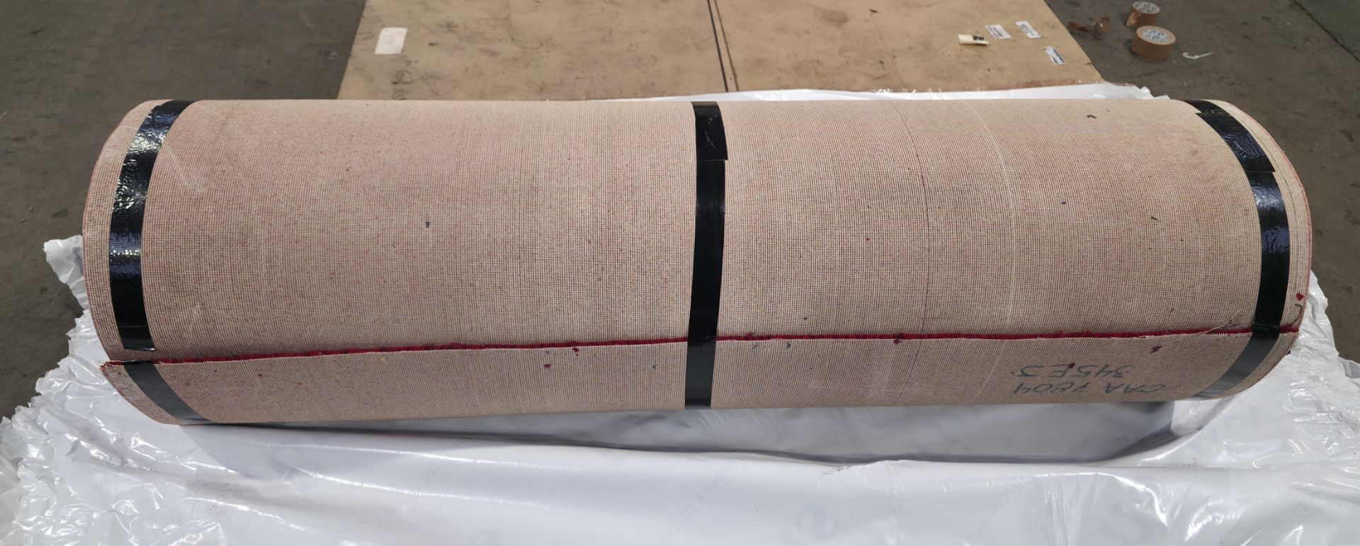 2x rolls of Britons carpet - red with dark red speckles - size in description - Image 8 of 8