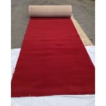 2x rolls of Britons carpet - red with dark red speckles - size in description