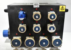 Portable 240V power distribution box - 6x 16A sockets and 4x 32A sockets - SPARES OR REPAIRS
