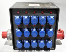 Portable power distribution box - 2x 16A sockets, 3x 32A sockets and 2x 63A sockets