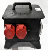 Portable power distribution box - 2x 32A sockets - W 430 x D 290 x H 340mm