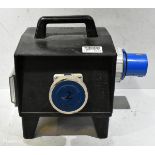 Portable power distribution box - 2x 32A sockets - W 410 x D 360 x H 340mm