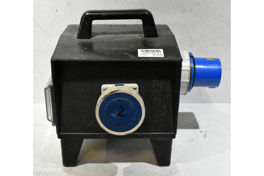 Portable power distribution box - 2x 32A sockets - W 410 x D 360 x H 340mm - Image 1 of 6