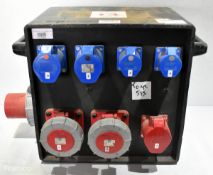 Portable power distribution box - 2x 16A sockets, 3x 32A sockets and 2x 63A sockets