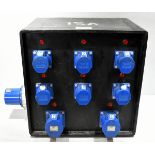 Portable power distribution box - 6x 16A and 2x 32A sockets - W 510 x D 320 x H 410mm