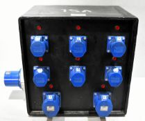Portable power distribution box - 6x 16A and 2x 32A sockets - W 510 x D 320 x H 410mm
