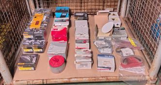Workshop consumables - mixed grade and type abrasive pads, disc, sheet, file belt and more