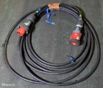 Mennekes PowerTOP Xtra 63A 415V extension lead - Approximate length: 15m
