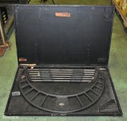Moore and Wright No 1043 External micrometer caliper 24-30in with case - W 1000 x D 680 x H 55mm