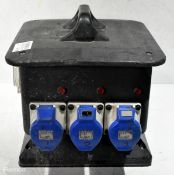 Portable power distribution box 415V - 3x 32A sockets - W 500 x D 330 x H 320mm