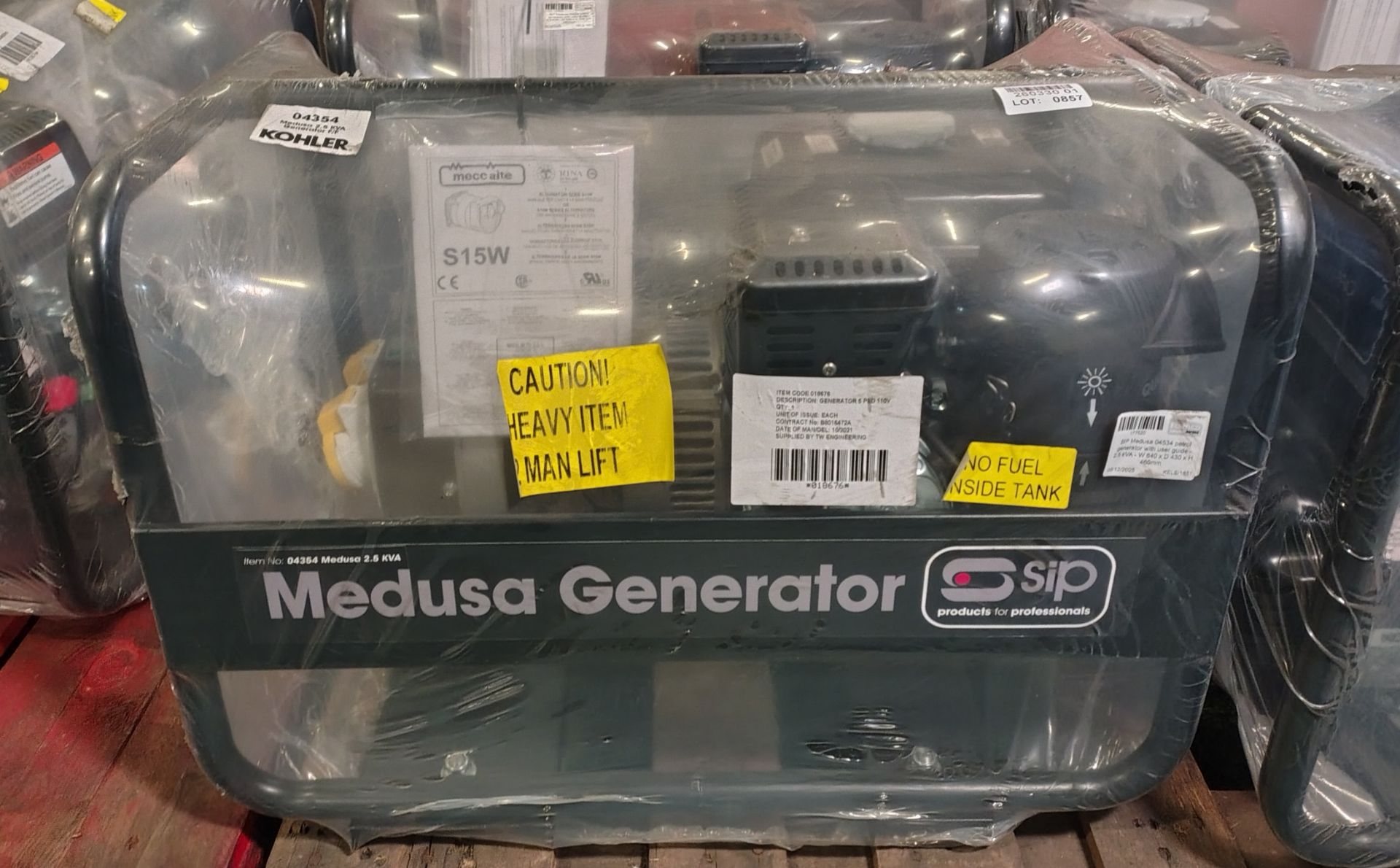 SIP Medusa 04534 petrol generator with user guide - 2.5 kVA - W 640 x D 430 x H 460mm - Image 7 of 7