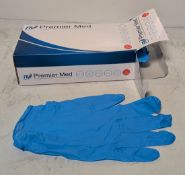18x boxes of Premier Med PM004 powder free nitrile examination gloves - sizes & qty in description