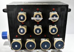 Portable 240V power distribution box - 6x 16A sockets and 4x 32A sockets -SPARES OR REPAIRS