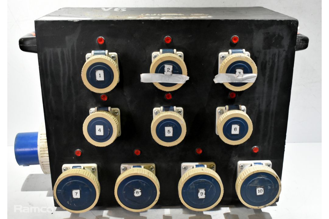 Portable 240V power distribution box - 6x 16A sockets and 4x 32A sockets -SPARES OR REPAIRS - Image 1 of 7