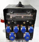 Portable power distribution box - 6x 16A sockets and 3x 32A socket - W 450 x D 580 x H 500mm