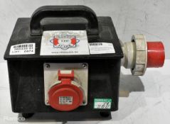 Portable power distribution box - 2x 16A sockets - W 360 x D 290 x H 250mm