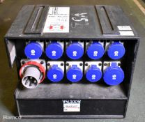 Blakley Electrics A7191553 400V 3-phase power distribution box - 9x 32A sockets