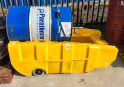Barrel of Paratherm heat transfer fluid with barrel transport bund - BARREL HALF FULL